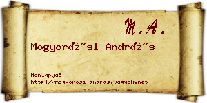 Mogyorósi András névjegykártya