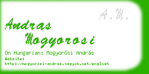 andras mogyorosi business card